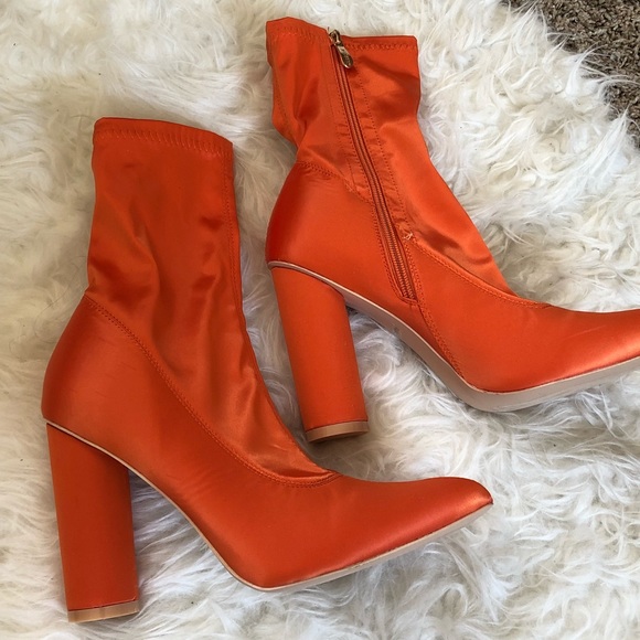 orange sock heels